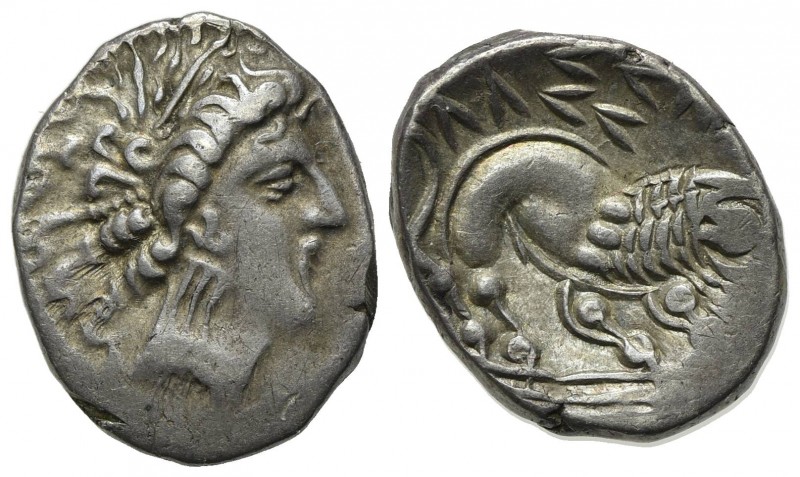 Celtic, Southern Gaul. Insubres, Drachm, 2nd century BC. AR (g 2,92; mm 13; h 2)...