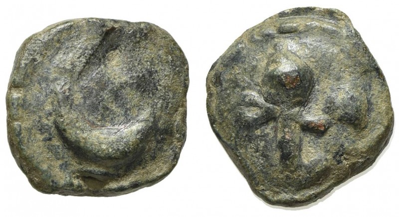 Northern Apulia, Luceria, Semuncia, ca. 225-217 BC. Cast AE (g 8,13; mm 18; h 4)...