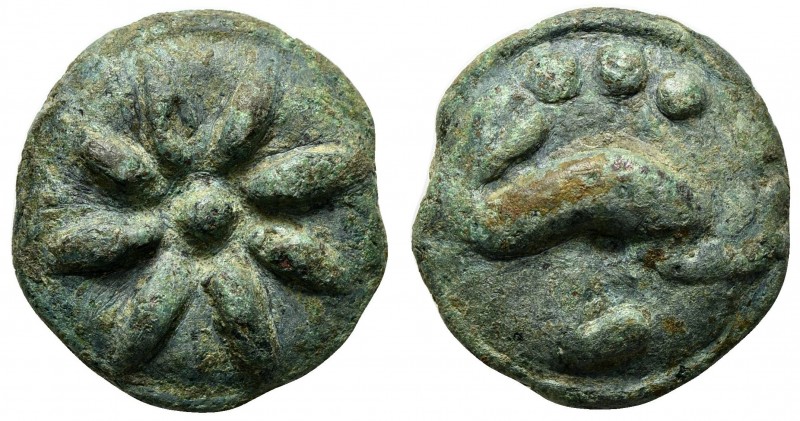 Northern Apulia, Luceria, Teruncius, ca. 217-212 BC. Cast AE (g 27,17; mm 27). S...