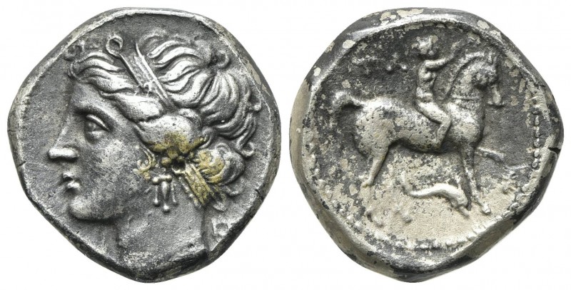Southern Apulia, Tarentum, Campano-Tarentine series, Didrachm, ca. 281-272 BC. A...