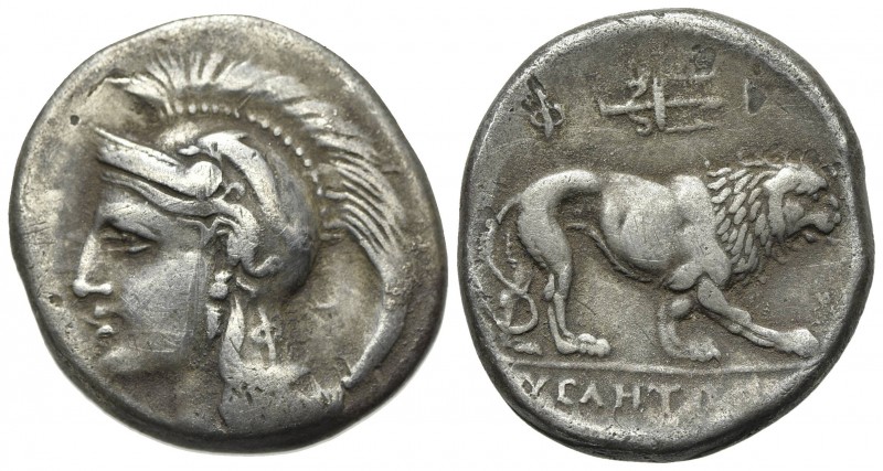 Northern Lucania, Velia, Didrachm, ca. 300-280 BC; AR (g 7.19; mm 20; h 12). Phi...