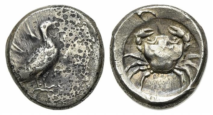 Sicily, Akragas, Didrachm, ca. 480/478-470 BC. AR (g 8,96; mm 20; h 12). Sea eag...