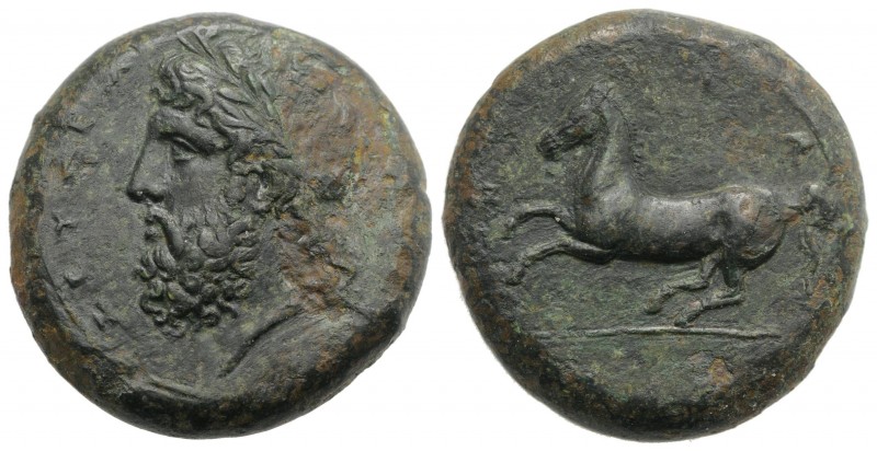 Sicily, Syracuse, Dilitron, c. 339/8-334 BC; AE (26mm, 18.82g, 11h). ZEYΣ EΛEYΘE...