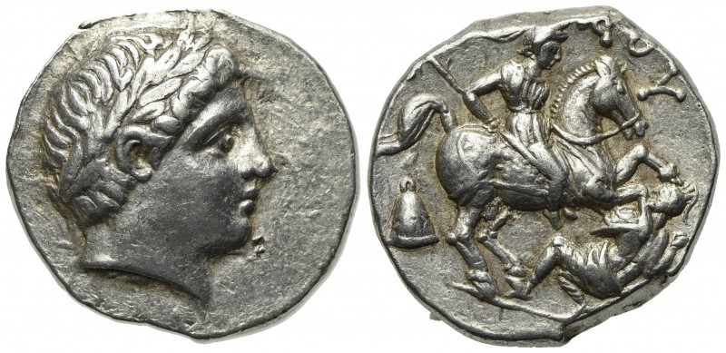 Kings of Paeonia, Patraos (c. 335-315 BC); AR Tetradrachm (g 12,63; mm 25; h 12)...