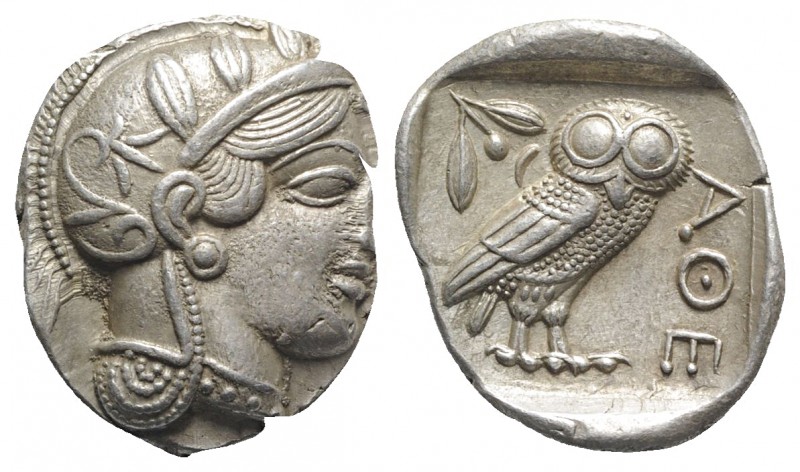 Attica, Athens, Tetradrachm, after 449 BC. AR (g 17,21; mm 26; h 1). Attica, Ath...