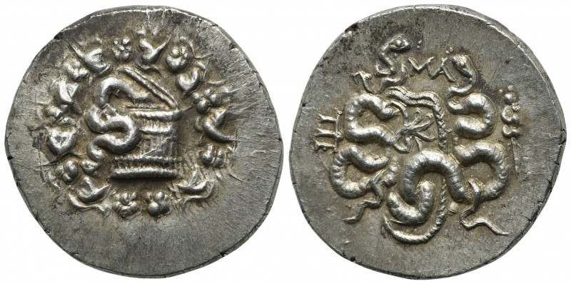 Mysia, Pergamon, Cistophoric Tetradrachm, ca. 166-67 BC; AR (g 12,63; mm 26; h 1...