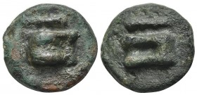 Anonymous, Cast Uncia, Rome, ca. 265 BC. AE (g 22,74; mm 26). Astragalos; Rv. Astragalos. Vecchi ICC, 46; Crawford 21/6; RBW 27. Green patina, very fi...