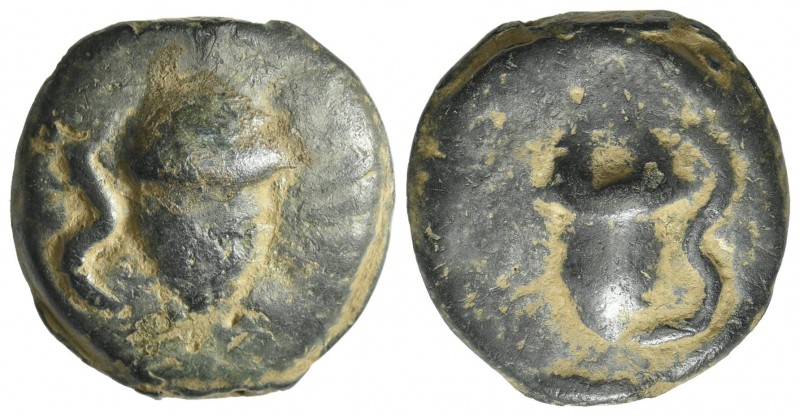 Anonymous, Rome, Cast Semuncia, ca. 265 BC. AE (g 12,22; mm 23). Acorn; Rv. Acor...