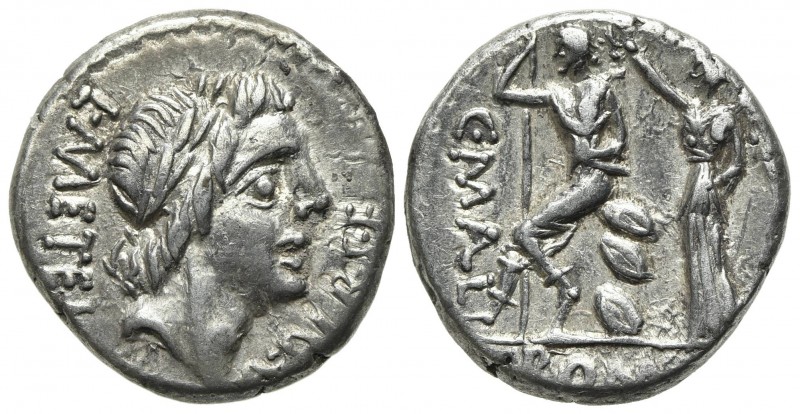 C. Malleolus, A. Albinus Sp.f., and L. Caecilius Metellus, Denarius, Rome, 96 BC...