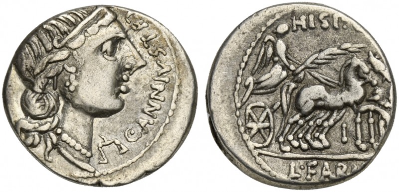 C. Annius T.f. T.n and L. Fabius L.f. Hispaniensis, Denarius, Northern Italy or ...