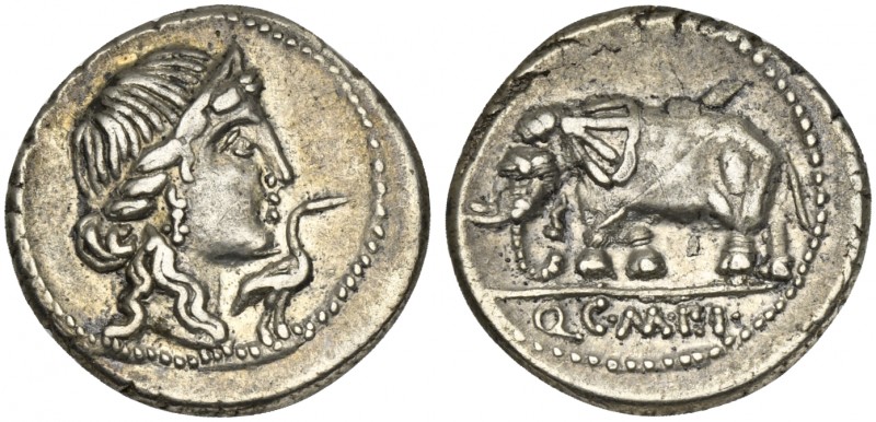 Q. Caecilius Metellus Pius, Denarius, Rome, 81 BC. AR (g 2,87; mm 19; h 12). Dia...