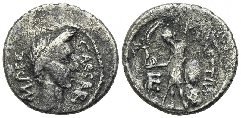 Julius Caesar, Denarius, Rome, March-April 44 BC. AR (g 3,28; mm 18,5; h 11). IM...