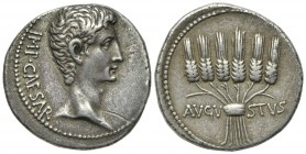 Augustus (27 BC - AD 14), Cistophoric Tetradrachm, Aeolis: Pergamum (?), 27-26 BC. AR (g 11,73; mm 25; h 12). IMP CAESAR, bare head of Octavian r., Rv...