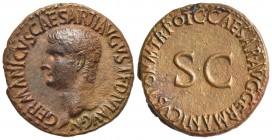 Germanicus (died AD 19), As, Rome, AD 37-8. AE (10.18 g, mm 28, h 7). GERMANICVS CAESAR TI AVGVST F DIVI AVG N, Bare head l.; Rv. C CAESAR AVG GERMANI...