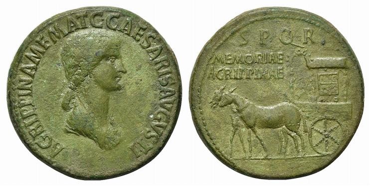 Agrippina Senior (died AD 33), Sestertius, Rome, AD 37-41. AE (g 25,58; mm 34,5;...