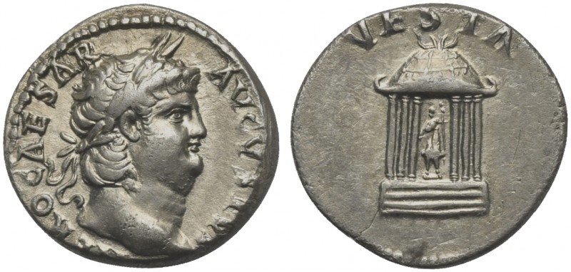 Nero (54-68), Denarius, Rome, ca. 65-6. AR (g 2,82; mm 18; h 6). NERO CAESAR AVG...