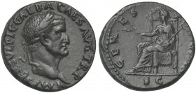 Galba (68-69), As, Rome, June-August AD 68. AE (g 10,75; mm 26; h 6). IMP SER GALBA - AVG TR P, laureate head r., Rv. CER - ES - AVGVSTA, Ceres seated...