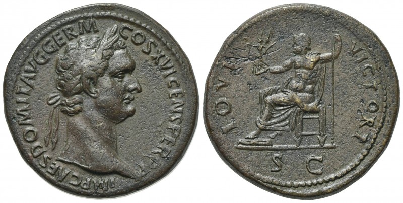 Domitian (81-96), Sestertius, Rome, 92-4. AE (g 28.54; mm 35; h 6). IMP CAESAR D...