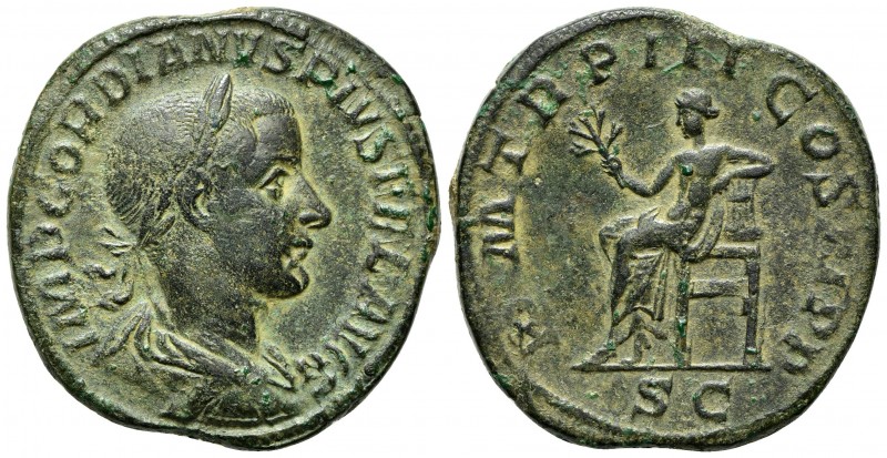 Gordian III (238-244), Sestertius, Rome, AD 240. AE (g 20,66; mm 31; h 12). IMP ...