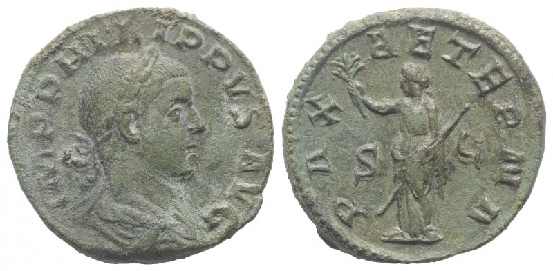 Philip II (247-249), Sestertius, Rome, 247-9. AE (29mm, 20.62g, 12h). IMP PHILIP...