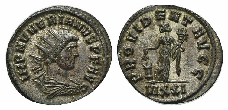 Numerian (283-284), Antoninianus, Ticinum, AD 283 (g 3,52; mm 23,5; h 6). IMP NV...