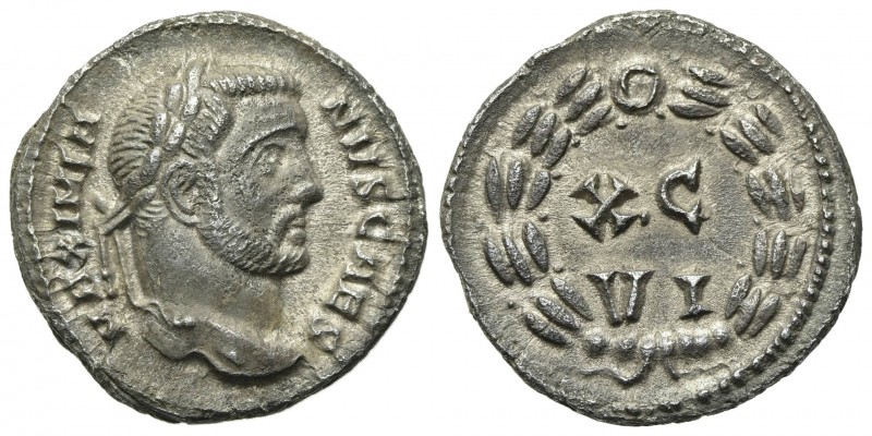 Maximianus (286-310), Argenteus, Rome, AD 300. AR (g 3,14; mm 17,5; h 6). MAXIMI...