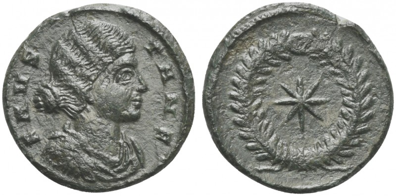 Fausta (Augusta, 324-326), Follis, Thessalonica, 318-9. AE (g 2,39; mm 18; h 12)...