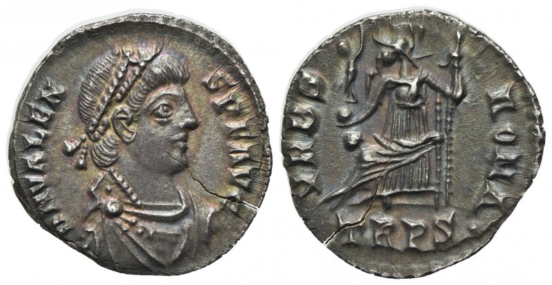 Valens (364-378), Siliqua, Treveri, 367-375. AR (g 1,83; mm 17; h 12). D N VALEN...