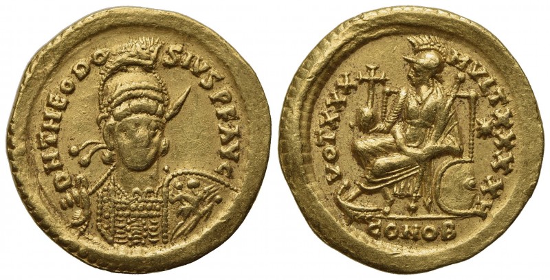 Theodosius II (402-450), Solidus, Constantinople, 430-440. AV (g 4,44; mm 21; h ...