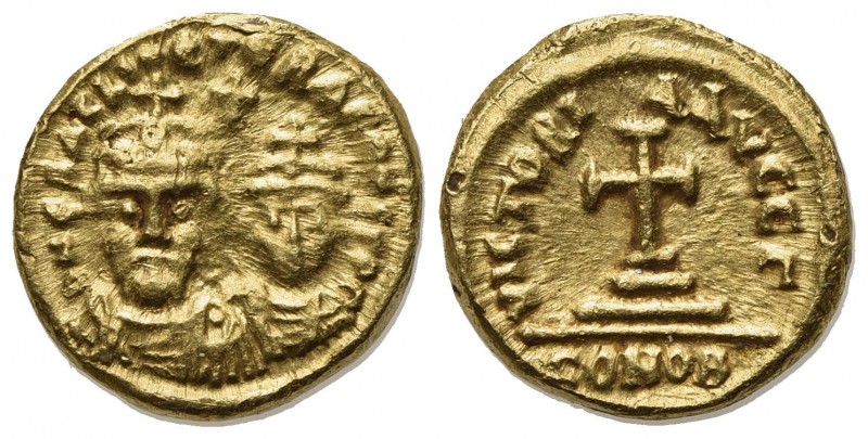 Heraclius and Heraclius Constantine (610-641); AV Solidus (g 4,47; mm 13,5; h 6)...