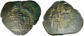 Michael II Comnenus-Ducas (Despot of Epiros, 1237-1271); BI Trachy (g 1,26; mm 23; h 6); Thessalonica; Two-towered city gate with central archway; beh...