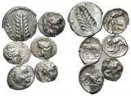 Magna Graecia, lot of 6 Greek Fractions, to be catalog. Lot sold as is, no return