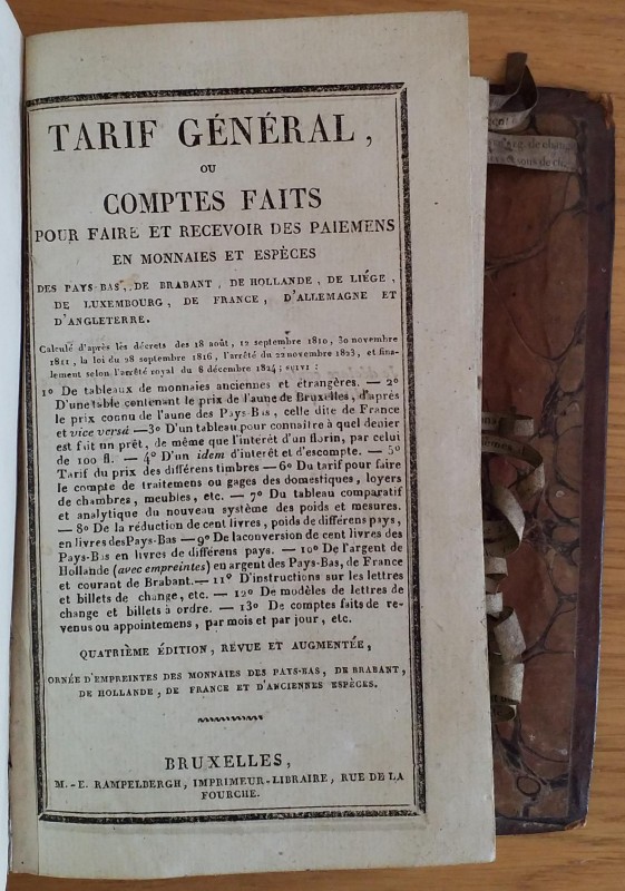 AA.VV. Tarif General ou Comptes Faits pour faire et recevoir des paiemens en mon...