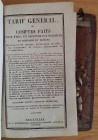 AA.VV. Tarif General ou Comptes Faits pour faire et recevoir des paiemens en monnaies et especes. Bruxelles 1816. Tutta Pelle con titolo in oro al dor...