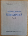 AA.VV. Studi Cercetari de Numismatica. Vol. III. Romania 1960. Tela ed. pp. 637, ill. in b/n, tavv. In b/n, una mappa ripiegata. Buono stato