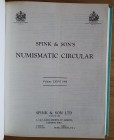 AA.VV. Numismatic Circular Vol. LXXVI, Annata Completa 1968, rilegata in un unico Vol. London Spink & Son 1968. Mezza Pelle, con titolo in oro al dors...