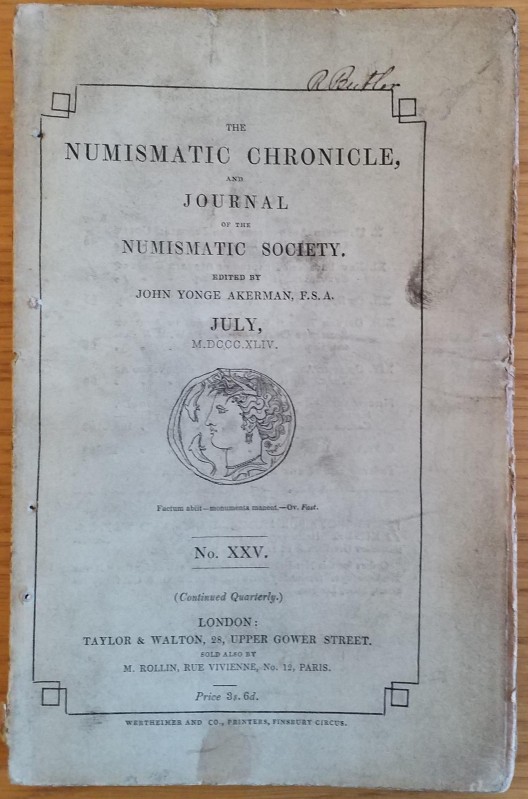 Numismatic Chronicle and Journal of the Numismatic Society. London John Yonge Ak...