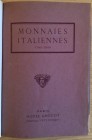 FLORANGE J.M. – CIANI LOUIS – Paris, 29/30- 6-1925. Monnaies italiennes 1792-1880 pp. 52, nn. 675, tavv. 12. ril./ pergamena l.p.a.