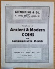 Glendining & Co. Catalogue of English & Foreign Coins. London 09 November 1944. Brossura ed. pp. 12, lotti 178. Buono stato