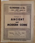 Glendining & Co. Catalogue of A Choice collection of English Crowns. London 9 July 1945. Brossura ed. pp. 21, lotti 315. Buono stato.