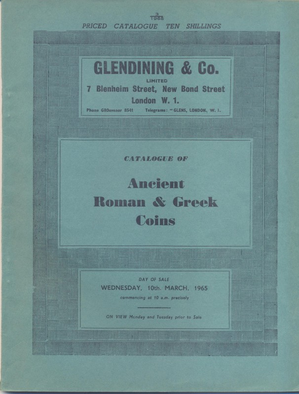 GLENDINING & Co. – Catalogue of ancient roman & greek coins. London, 10 – March ...