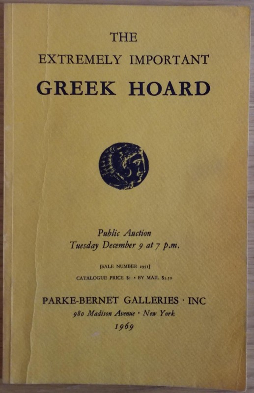 Parke-Bernet Galleries (affiliated with Sotheby & Co. Extremely Important Greek ...