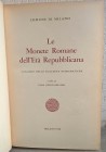 BELLONI G. G. – Le monete Romane dell’età Repubblicana. Catalogo delle raccolte numismatiche. Milano, 1960. pp. 333, tavv. 59+2 raro