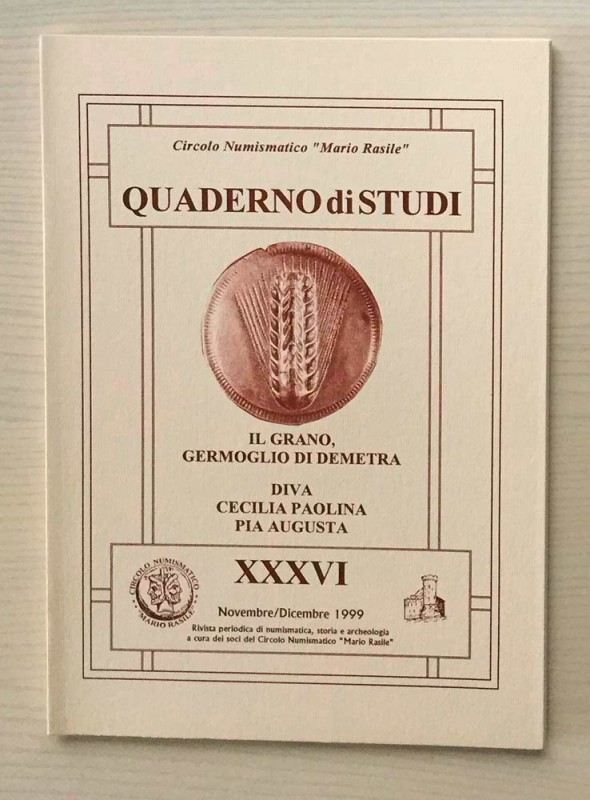 Circolo Numismatico “Mario Rasile” Quaderno di studi XXXVI, Formia, Novembre-Dic...