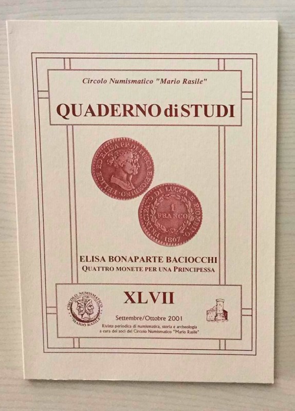 Circolo Numismatico “Mario Rasile” Quaderno di studi XLVII, Formia, Settembre-Ot...