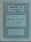 GLENDINING & Co. Auction London 22-23/11/1972. Catalogue of gold and silver Coins of the World, including an exstensive series of coins of South Ameri...
