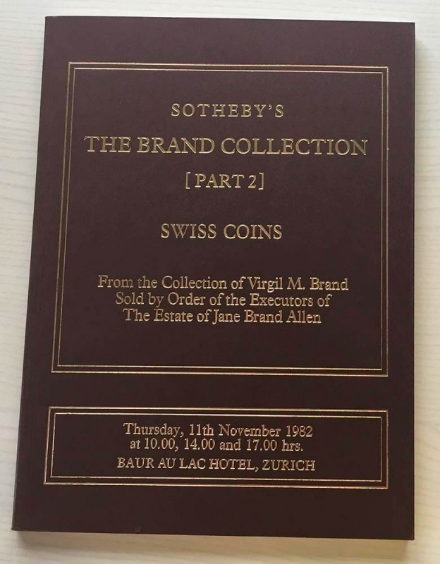 Sotheby's Catalogue of The Brand Collection from the Collection of Virgil M. Bra...