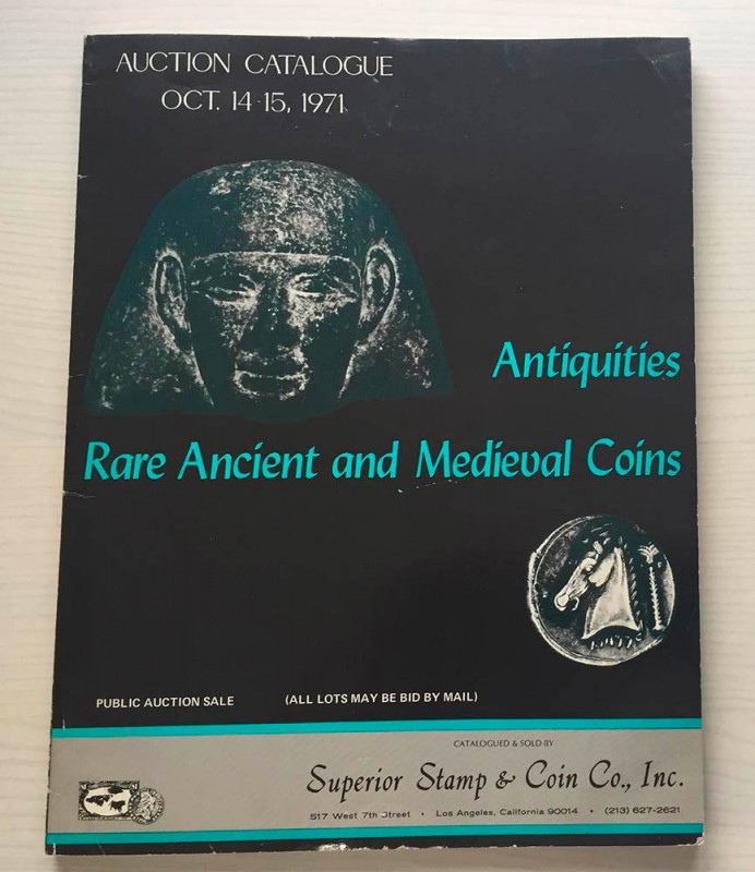 Superior Galleries Antiquities, Ancient and Medieval Coins. Los Angeles 14-15 Oc...