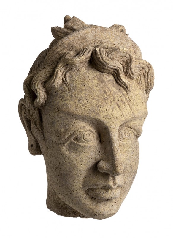 Etruscan Terracotta Big Portrait, 4th - 3rd century BC; height cm 29; A naturali...