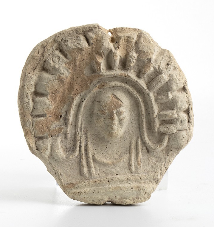 Etrusco-Campanian Terracotta Antefix, 5th century BC; height cm 17, length cm 16...